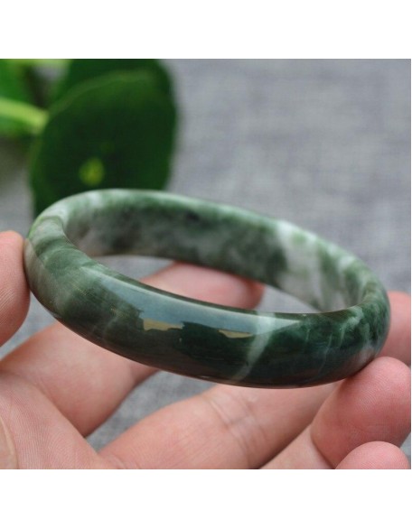 Pure Jade Bangle Bracelet - Healing & Protecting