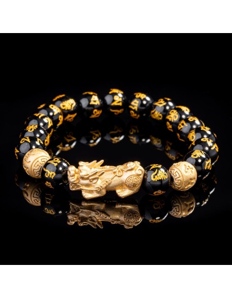 Feng Shui Pixiu Black Obsidian Wealth Bracelet - Attract Wealth