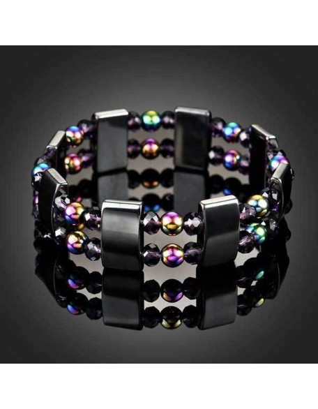 Rainbow Magnetic Hematite Wellness Bracelet