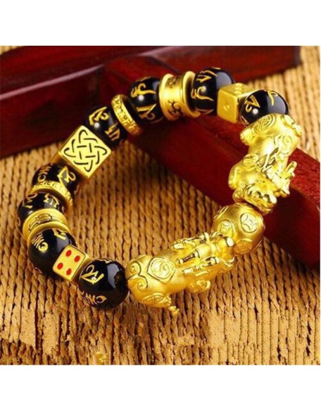 Gold-Plated Double Pixiu Bracelet - Extreme Wealth & Protection