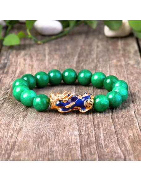 Green Jade Pixiu Bracelet - Abundance & Protection