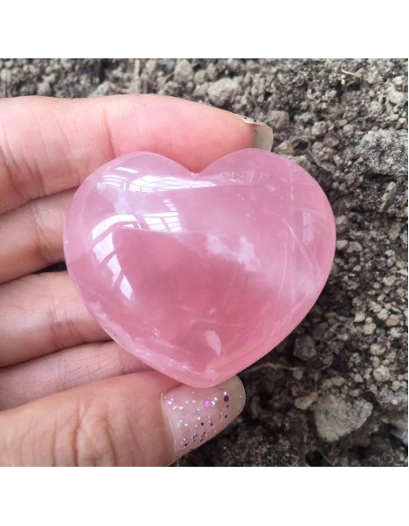 Rose Quartz Heart-Shaped Love Crystals - Love & Romance