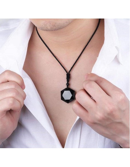 Black Obsidian Talisman - Necklace for Protection