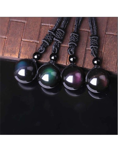 Rainbow Obsidian Necklace - Eye of Truth