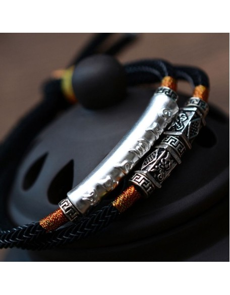Tibetan Mantra Double Bracelet - For Luck & Protection