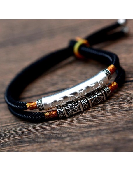 Tibetan Mantra Double Bracelet - For Luck & Protection