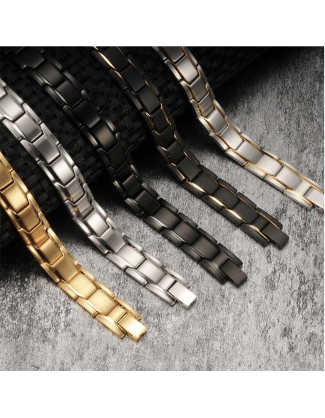 Magnetic Therapy Bracelets - Black, Silver, Gold