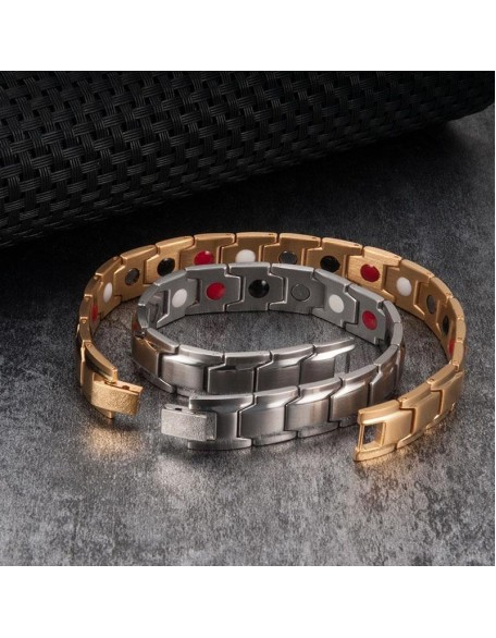 Magnetic Therapy Bracelets - Black, Silver, Gold