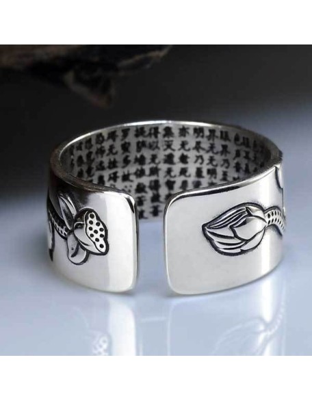 The Heart of Lotus Sutra Ring - For Purity & Wisdom
