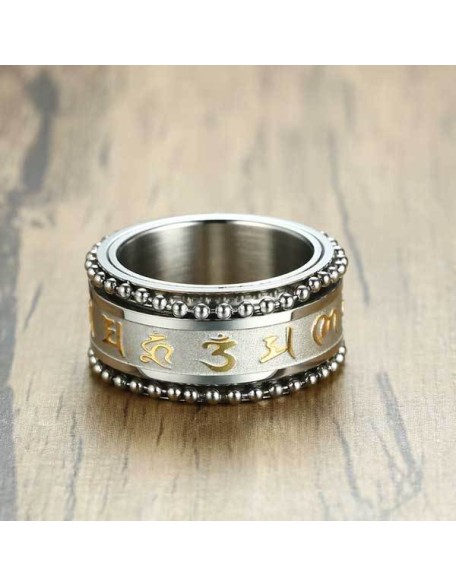 Buddhist Mantra Spinner Anxiety Worry Ring - Calm Your Anxiety