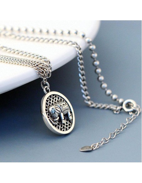 Silver Elephant Necklace - Symbol of Good Luck & Fortune