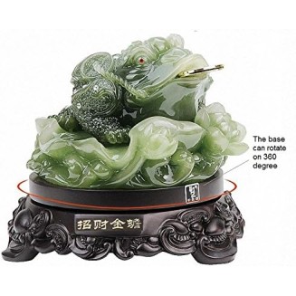 Feng Shui Money Frog (Money Toad) Statue,Feng Shui Decor Attract Wealth and Good Luck