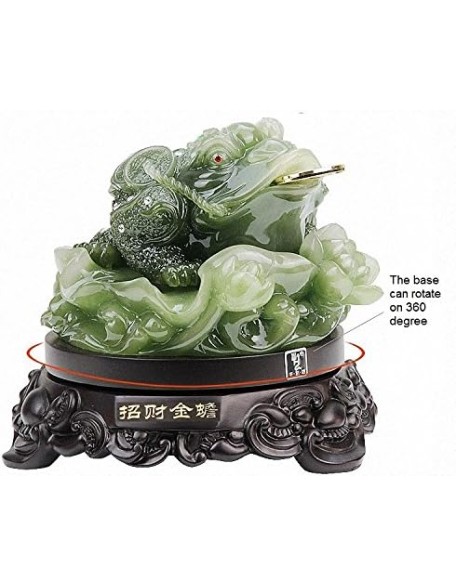 Feng Shui Money Frog (Money Toad) Statue,Feng Shui Decor Attract Wealth and Good Luck