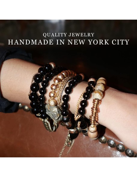  Handmade Beaded Bracelets - Authentic Gemstones and Crystals