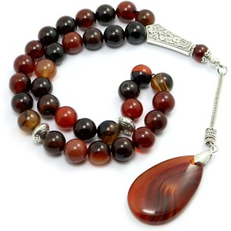 Charm Jewelry Pendant Original Natural Agate Stone Bracelet Tesbih Islamic Prayer Beads Prayer Beads Rosary Tasbeeh Muslim
