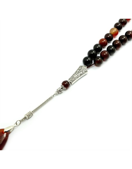 Charm Jewelry Pendant Original Natural Agate Stone Bracelet Tesbih Islamic Prayer Beads Prayer Beads Rosary Tasbeeh Muslim