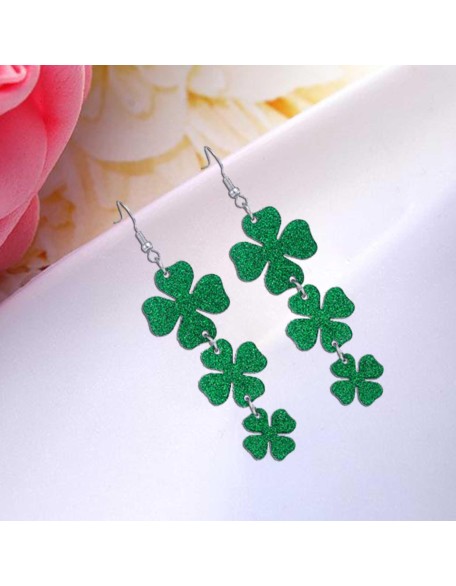 Earrings for Women Girls Irish Lucky Shamrock Drop Dangle Earrings Irish Holiday Jewelry Gift