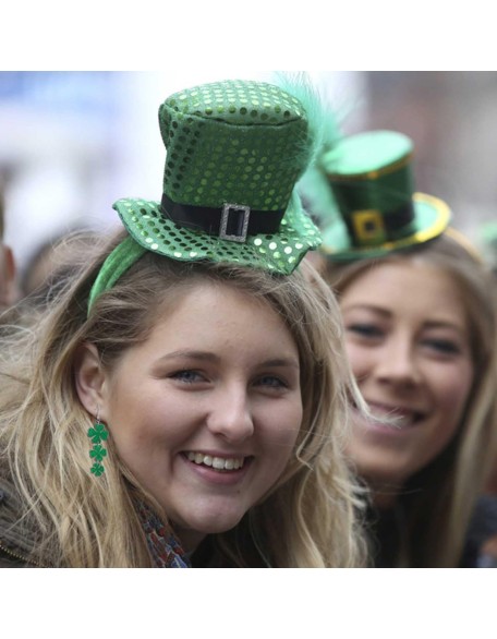 Earrings for Women Girls Irish Lucky Shamrock Drop Dangle Earrings Irish Holiday Jewelry Gift